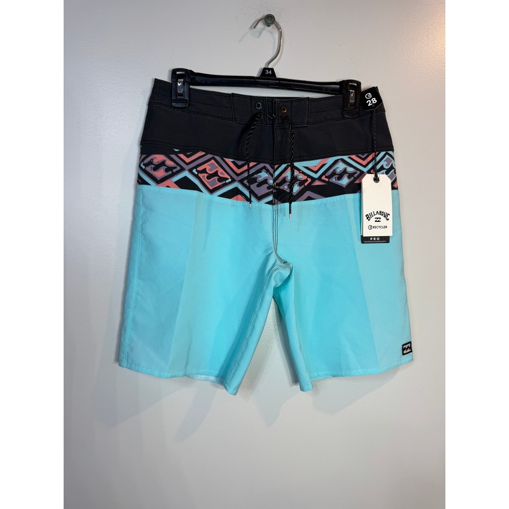 Billabong Boys‎ Recycler Momentum Pro Board Shorts Blue Black Size 28 NWT